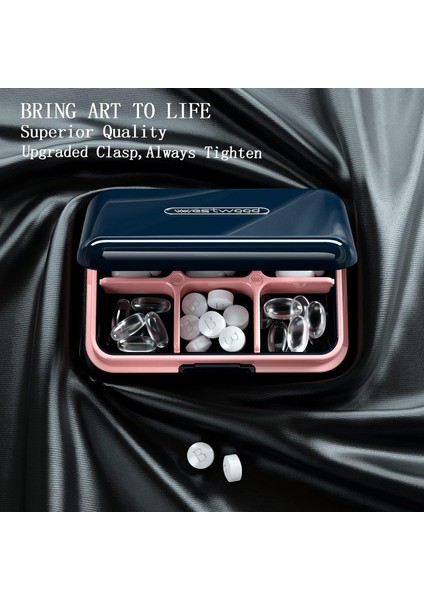 Seyahat Hap Organizatör Nem Su Geçirmez Küçük Hap Kutusu Cep Çanta Için 4 + 6 Bölmeler Taşınabilir Hap Kutusu Tıp Vitamin Tutucu Konteyner, Mavi (Yurt Dışından) fiyatları