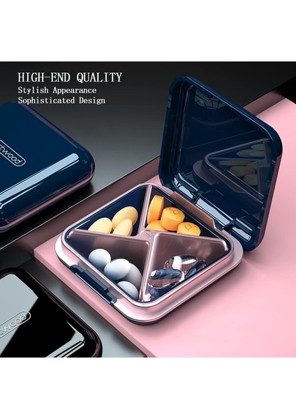 Seyahat Hap Organizatör Nem Su Geçirmez Küçük Hap Kutusu Cep Çanta Için 4 + 6 Bölmeler Taşınabilir Hap Kutusu Tıp Vitamin Tutucu Konteyner, Mavi (Yurt Dışından) indirimleri