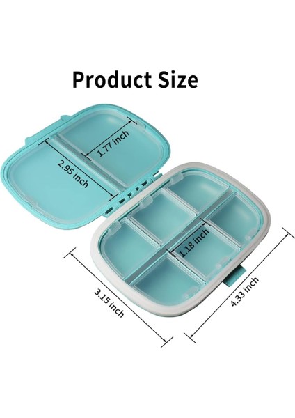 Bölmeli Haftalık Hap Organizatörü, Ilaç Organizatörü, Hap Kabı, Günlük Hap Organizatörü, Hap Dağıtıcısı, Seyahat Hapı Organizatörü, Hap Kutusu (Yurt Dışından) fiyatları
