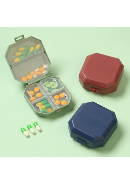 Mini Taşınabilir Hap Saklama Kutusu Durumda 6 Izgara Bölmesi Seyahat Pillbox Iskandinav Tarzı Dağıtıcı Ilaç Kutuları Dağıtım (Yurt Dışından)