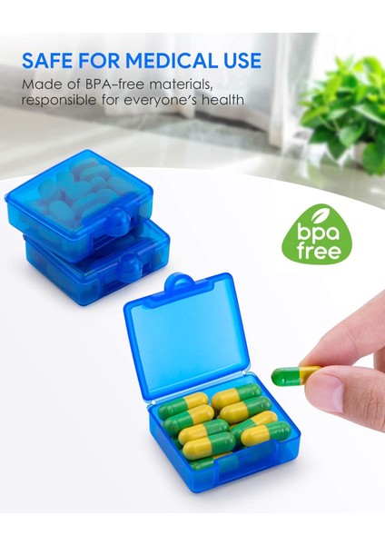 Küçük Cep Hap Kutusu (3 Paket), Çanta Seyahati Için Taşınabilir Günlük Tek Hap Kutusu Organizatörü, Haplar Için Bir Günlük Mini Hap Kabı Vitamin Balık Yağı Takviyeleri (Lacivert) (Yurt Dışından)