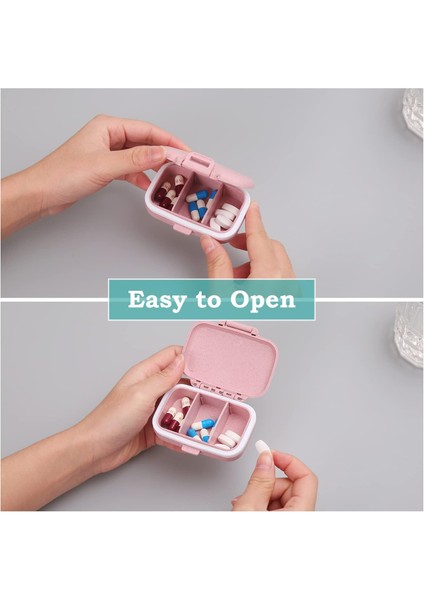 4 Paket Seyahat Hap Kutusu Küçük Hap Organizatör Cep Çanta Için Taşınabilir Sevimli Hap Kutusu Nem Geçirmez Hap Tutucu Ilaç, Vitamin, Balık Yağı Için 3 Bölmeli Günlük Hap Kabı (Yurt Dışından)