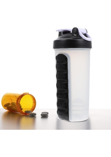 Su Şişesi ile 7 Günlük Hap Kutusu Organizatörü Haftalık Dağıtıcılar Hatırlatmalar Ilaç Tutucu Seyahat Ofisi Için Taşınabilir Takılı Hap Kutusu Şişesi Dış Mekan Siyah (Yurt Dışından) fiyatları