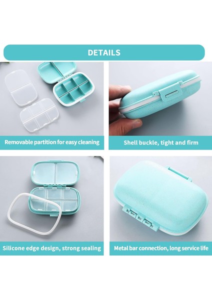 Haftalık Hap Organizatörü 7 Günlük, 8 Bölmeli Taşınabilir Hap Kutusu, Haplar/vitaminler/balık Yağı Için Küçük Hap Kutuları, Seyahat Hapı Kabı (Mavi) (Yurt Dışından) fırsatları