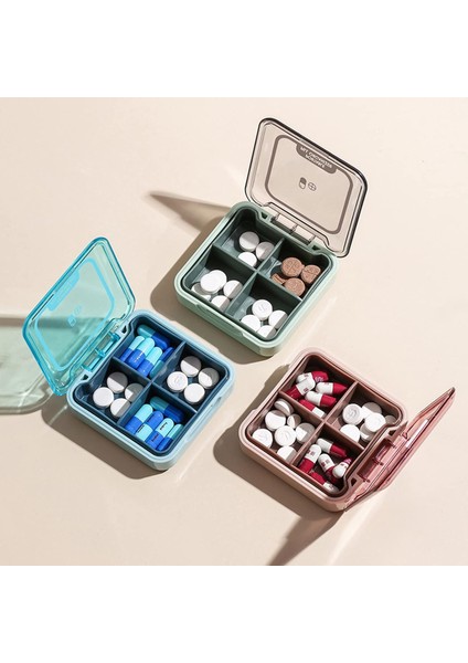 Hap Kutusu Hap Mühürlü Kutu Bölmeli 4 Izgaralar Gün Hapı Organizatörü Mini Hap Kutusu Dağıtıcı Cep Veya Çanta Depolama Için Seyahat Hap Organizatörü Vitamin, Balık Yağı Veya Ilaç Pembe (Yurt Dışından) fiyatları