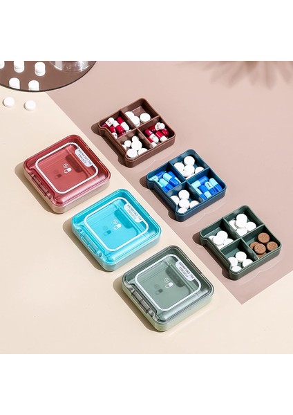 Hap Kutusu Hap Mühürlü Kutu Bölmeli 4 Izgaralar Gün Hapı Organizatörü Mini Hap Kutusu Dağıtıcı Cep Veya Çanta Depolama Için Seyahat Hap Organizatörü Vitamin, Balık Yağı Veya Ilaç Pembe (Yurt Dışından) fırsatları