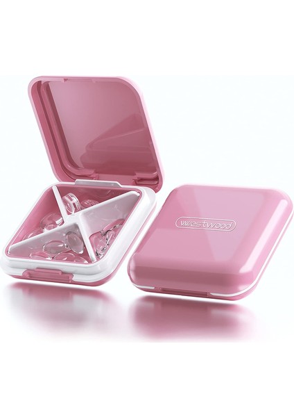 Küçük Hap Kutusu, Su Geçirmez Taşınabilir Günlük Küçük Hap Kutusu Çantalar Için Cep Vitaminler, Balık Yağları, Takviyeler, Ilaçlar Için Kompakt Seyahat Ilaç Tutucu Pembe (Yurt Dışından)