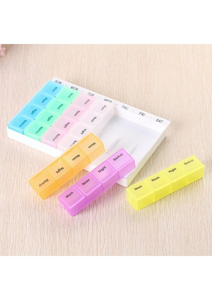 7 Günlük Hap Saklama Kutusu Konteyner Ilaç Kilit Kutusu, Kolay Basmalı Düğme Tasarımlı Haplar/vitamin/balık Yağı/takviyeler Için Hap Kutusu (GÖKKUŞAĞI)U2026 (Yurt Dışından) fırsatları