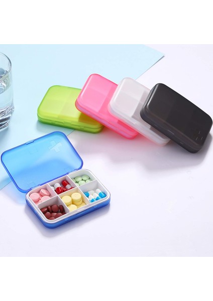 Hap Organizatörü - Taşınabilir Hap Kutusu Çanta Veya Cep Için Küçük Hap Kabı, Mükemmel Hap Saklama Kutusu (Mavi, 6 Bölmeli) (Yurt Dışından) fiyatları