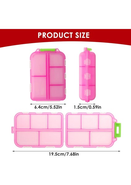 2pcs Seyahat Hap Organizatörü Küçük Günlük Hap Kutusu Hap Nem Geçirmez Konteyner Tutucu 10 Bölmeler Farklı Ilaçlar Için Ilaç Kutusu Vitamin Konteyneri (Yurt Dışından) fiyatları
