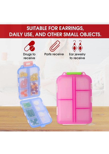 2pcs Seyahat Hap Organizatörü Küçük Günlük Hap Kutusu Hap Nem Geçirmez Konteyner Tutucu 10 Bölmeler Farklı Ilaçlar Için Ilaç Kutusu Vitamin Konteyneri (Yurt Dışından) modelleri