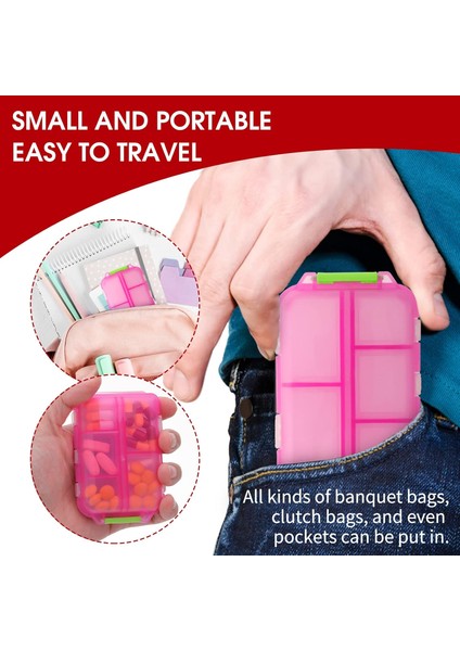 2pcs Seyahat Hap Organizatörü Küçük Günlük Hap Kutusu Hap Nem Geçirmez Konteyner Tutucu 10 Bölmeler Farklı Ilaçlar Için Ilaç Kutusu Vitamin Konteyneri (Yurt Dışından) fırsatları