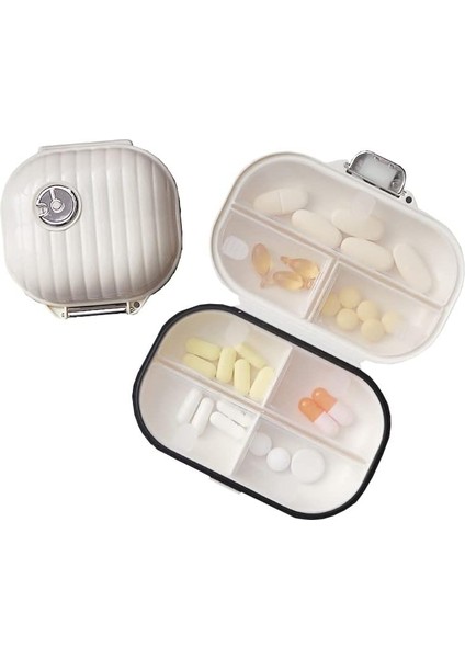 Çok Fonksiyonlu Hap Kutusu Taşınabilir 3 Bölmeli Ilaç Kutusu Ev Için Su Geçirmez Hap Tutucu Hap Kabı (Küçük, 2 Pc) (Yurt Dışından)