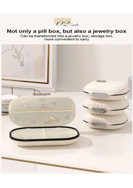 Çok Fonksiyonlu Hap Kutusu Taşınabilir 3 Bölmeli Ilaç Kutusu Ev Için Su Geçirmez Hap Tutucu Hap Kabı (Küçük, 2 Pc) (Yurt Dışından) fırsatları