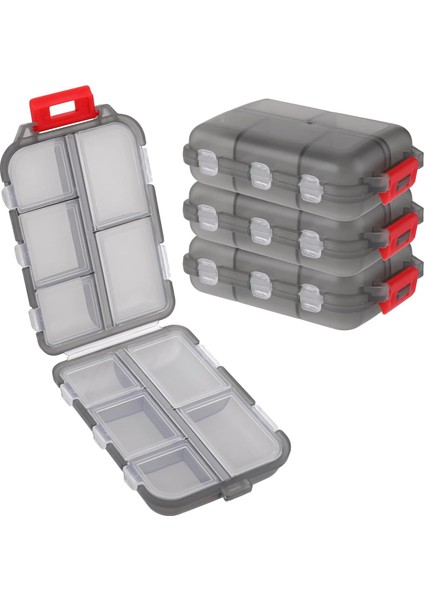 4pcs Seyahat Hap Organizatörü Küçük Günlük Hap Kutusu Hapı Neme Dayanıklı Konteyner Tutucu 10 Bölmeler Farklı Ilaçlar Için Ilaç Kutusu Vitamin Konteyneri (4 Siyah) (Yurt Dışından)