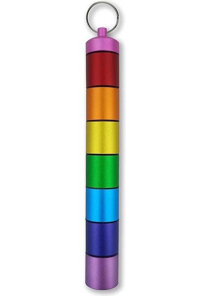 Hap Kutusu Düzenleyici, 7 Bölmeli Hap Kutusu, Su Geçirmez Acil Ilaç Kabı, Günlük Hap Tutucu, Anahtarlıklı Hap Dağıtıcı Saklama Kutusu, Seyahat Için Ideal/dış Mekan/ezilmeye Dayanıklı (Yurt Dışından)