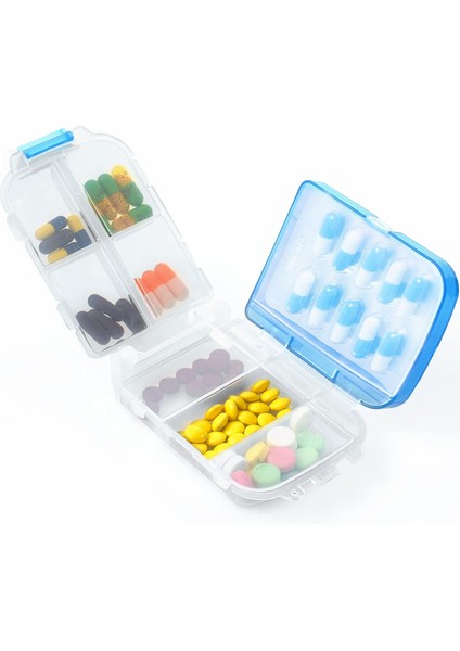 Seyahat 8 Bölmeli Hap Organizatörü, Günlük Katlanabilir Hap Kutusu 7 Gün, Vitaminler Için Hap Kabı, Morina Karaciğeri Yağı, Kapsül, Takviyeler (Yurt Dışından)