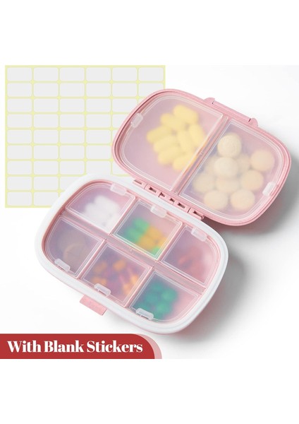 Etiketli 4 Paket Seyahat Hap Organizatör Kutusu, 8 Bölme Neme Dayanıklı Hap Kutusu Günlük Vitamin Ilaç Organizatör Için Taşınabilir Küçük Cep Hap Konteyner Tutucu (Yurt Dışından) fırsatları