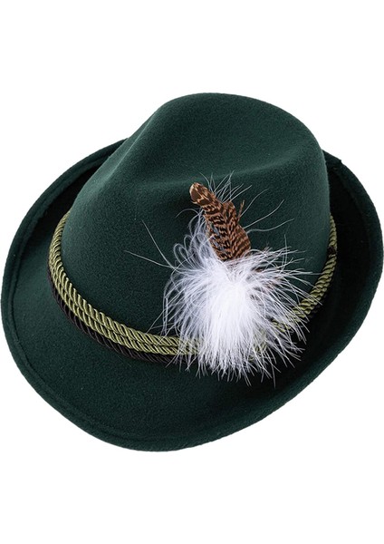 Erkekler Için Fötr Şapkalar Kış Rahat Derby Melon Şapkalar Seyahat Plaj Açık Koyu Yeşil (Yurt Dışından) modelleri