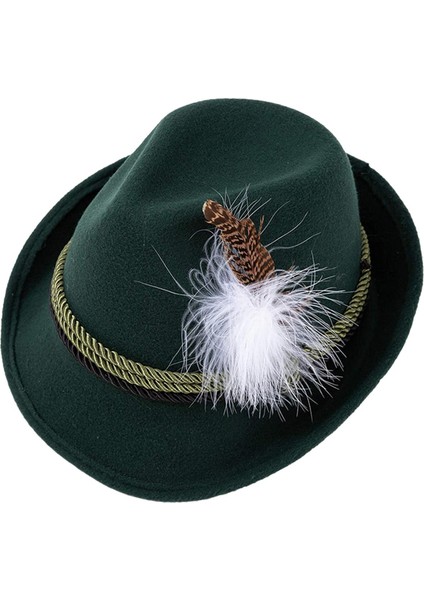 Erkekler Için Fötr Şapkalar Kış Rahat Derby Melon Şapkalar Seyahat Plaj Açık Koyu Yeşil (Yurt Dışından) fırsatları