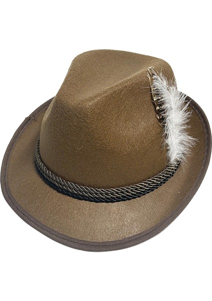 Erkekler Için Fötr Şapkalar Kış Rahat Derby Melon Şapkaları Seyahat Plaj Dış Mekan Kahverengi (Yurt Dışından)