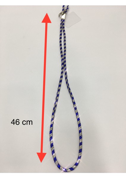 Taşlı Telefon Askısı Boyun Askısı 46 cm