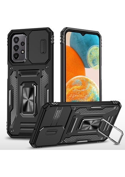 Samsung Galaxy A23 Kamera Kapaklı Darbeye Dayanıklı Telefon Kılıfı (Yurt Dışından)