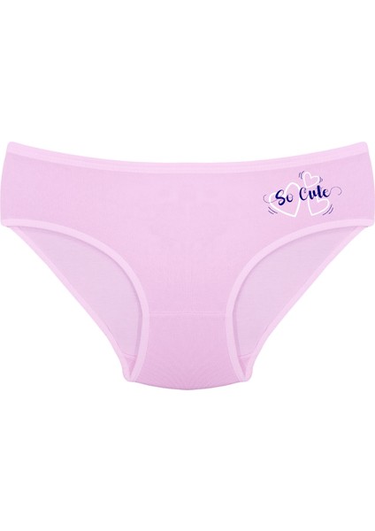 Kız Çocuk 5'li Paket Karışık So Cute Baskılı Likralı Külot modelleri