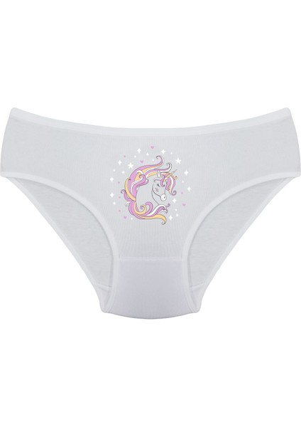 Kız Çocuk 5'li Paket Karışık Unicorn Baskılı Likralı Külot fırsatları