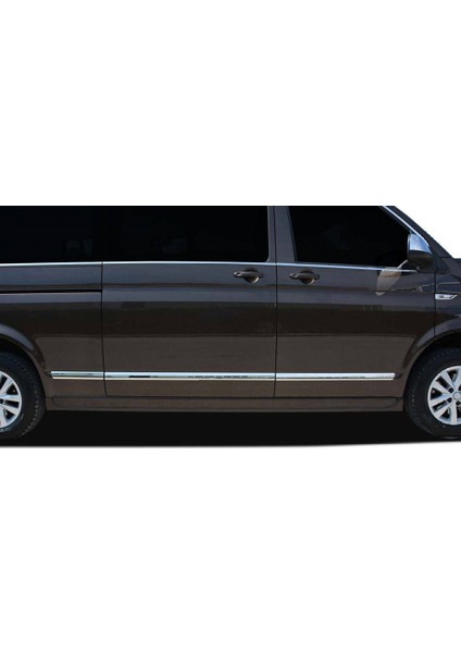 Volkswagen T6 Transporter Van Yan Kapı Çıtası 5 Parça (Kısa Şase) Paslanmaz Çelik 2015 >