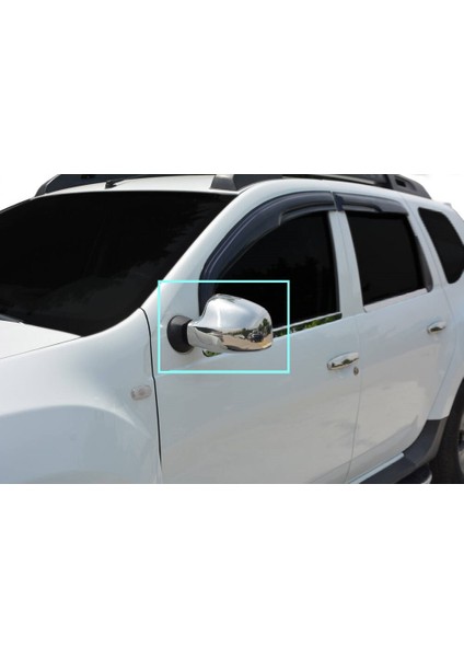 Dacia Duster Suv Ayna Kapağı 2 Parça Paslanmaz Çelik 2010 > 2012