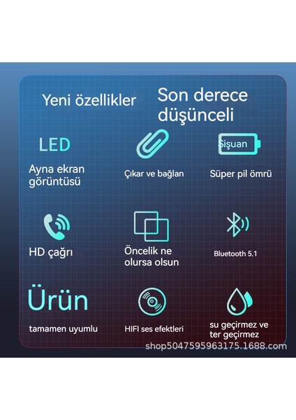 Çift Kulaklı Taşınabilir Bluetooth Kulaklık-Beyaz (Yurt Dışından)