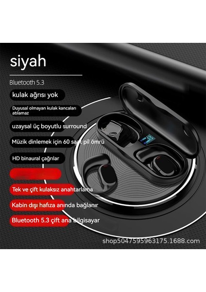 Çift Kulaklı Taşınabilir Bluetooth Kulaklık-Beyaz (Yurt Dışından)
