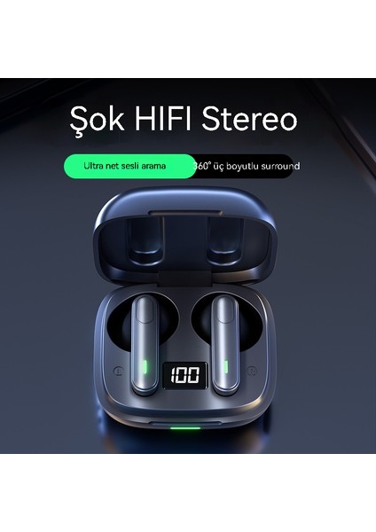 Yeni Tws-T8 Gerçek Kablosuz 5,3 Ultra Uzun Pil Ömrü Çift Kulaklı Spor Bluetooth Kulaklık (Yurt Dışından)