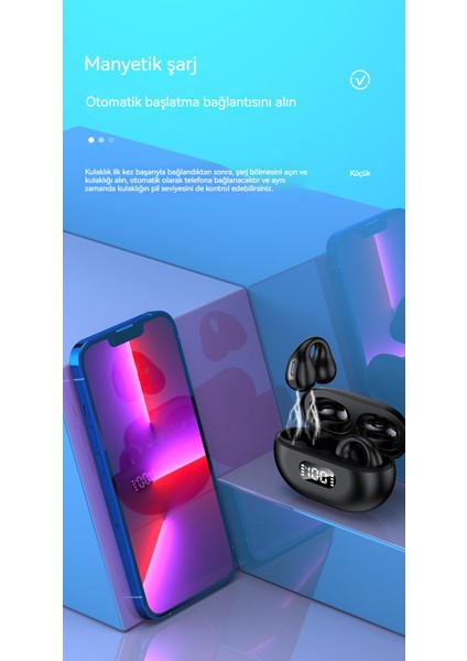 R15 Kulak Klipsi Bluetooth Kulaklık Süper Uzun Bekleme (Yurt Dışından)
