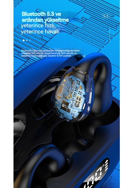 R15 Kulak Klipsi Bluetooth Kulaklık Süper Uzun Bekleme (Yurt Dışından)