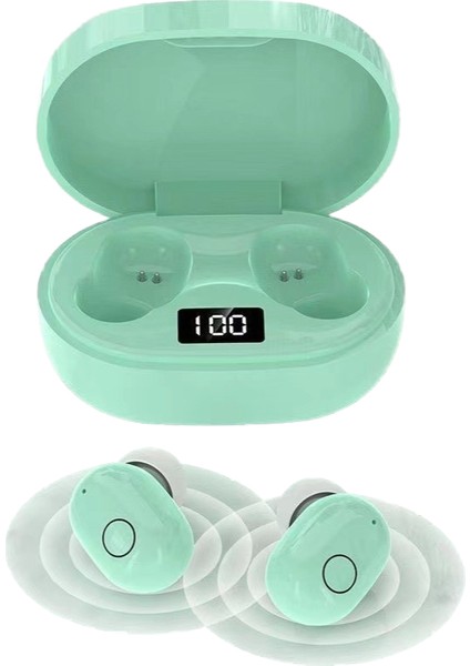 Makaron Dijital Ekran Kablosuz Ağır Bas Iki Kulaklı Bluetooth Kulaklık (Yurt Dışından)