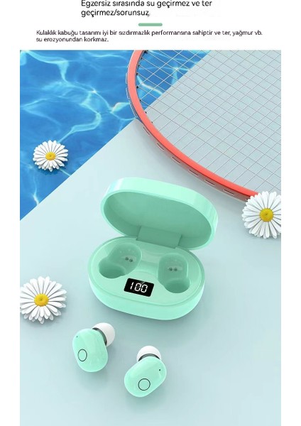Makaron Dijital Ekran Kablosuz Ağır Bas Iki Kulaklı Bluetooth Kulaklık (Yurt Dışından)