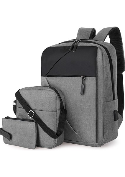 Çok Fonksiyonlu USB Şarjlı Üç Parçalı Sırt Çantası (Yurt Dışından)
