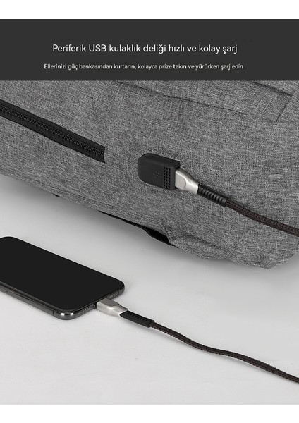 Çok Fonksiyonlu USB Şarjlı Üç Parçalı Sırt Çantası (Yurt Dışından) fırsatları