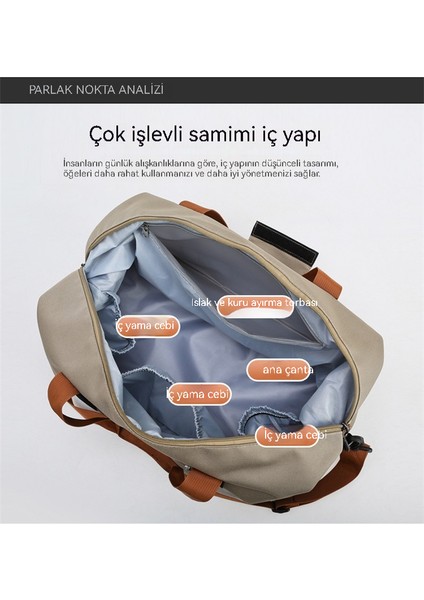Büyük Kapasiteli, Hafif, Kuru ve Islak Ayırmalı Omuz Çantası (Yurt Dışından)