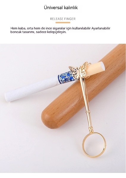 Yeni Orijinal Içi Boş Kelebek Sigara Halkası Kişiselleştirilmiş Halka Ağızlık (Yurt Dışından)