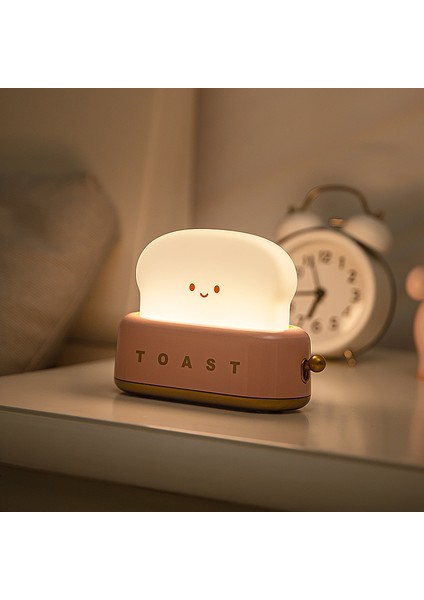 Ekmek Makinesi Gece Lambası LED Sıcak Işık Yatak Odası Başucu USB Şarj Karartma Aydınlatma Masa Lambası (Yurt Dışından)