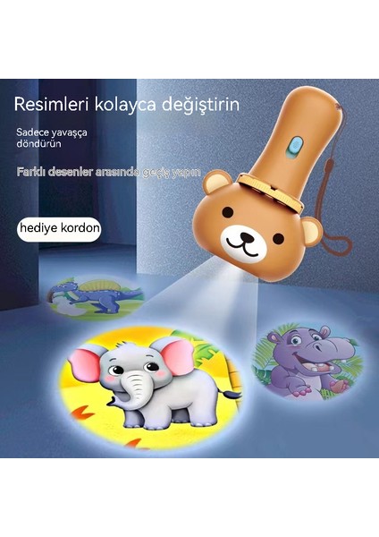 Çocuk Oyuncakları Karikatür Projeksiyon El Feneri Aydınlık Oyuncak 24 Desen Projektör Erken Eğitim Eğitici Oyuncaklar (Yurt Dışından) fiyatları