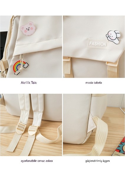 Taze ve Tatlı Yeni Sanat Koleji Tarzı Büyük Kapasiteli Sırt Çantası (Yurt Dışından) fiyatları