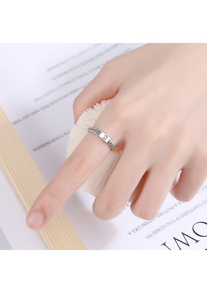 S925 Ayar Gümüş Moda Sade Yüzük, Sevgililer Günü Hediyesi (Yurt Dışından) fırsatları