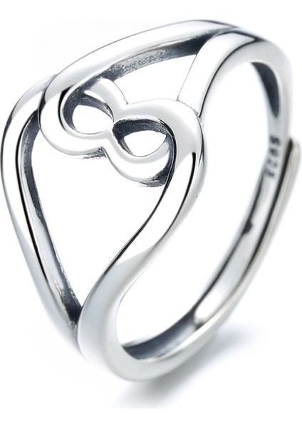 S925 Ayar Gümüş Basit Moda Açık Uçlu Yüzük (Yurt Dışından)