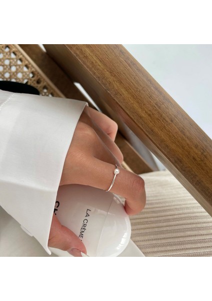 S925 Gümüş Kompakt Açılır Ayarlanabilir Yüzük (Yurt Dışından)