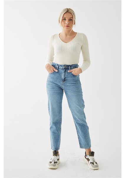 Denim Pantolon Mavi