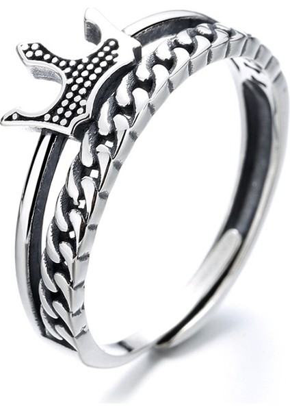 Taç Yüzük, Avrupa ve Amerika Birleşik Devletleri Rüzgar Retro Zanaat Yüzük, Ayarlanabilir Açılış (Yurt Dışından)